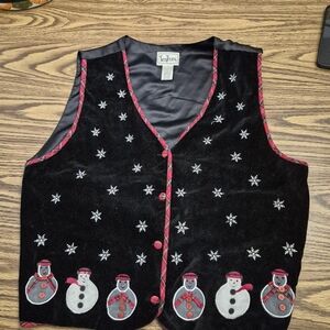 Tantrums Midnight Satin Vest Size L